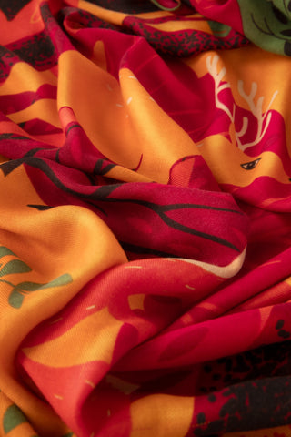 Powder Scarf Autumn Forest Friends