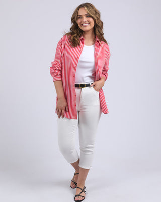 Elm Frankie Striped Shirt - Caynene Stripe [sz:size 10]