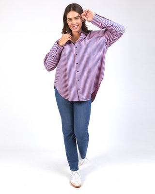 Elm Shirt Lila Stripe - French Blue & Charm Pink Stripe [sz:size 10]
