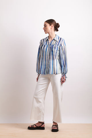 Neris Shirt Draw The Line - Azure Stripe [sz:size 12]