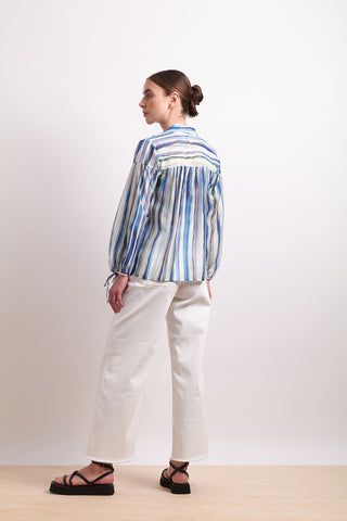 Neris Shirt Draw The Line - Azure Stripe [sz:size 12]