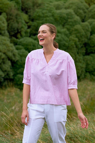 Charlie Jane Shirt Windsor - Pink Stripe [sz:size 8]