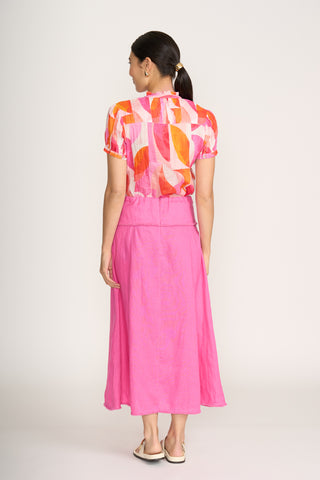 Foil Shirt Ultimate Crush Cap Sleeve - Feeling Peachy [sz:size10]