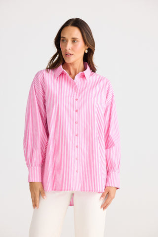 Brave&true Shirt Isabel - Pink Stripe [sz:small]