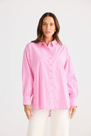 Brave&true Shirt Isabel - Pink Stripe [sz:small]