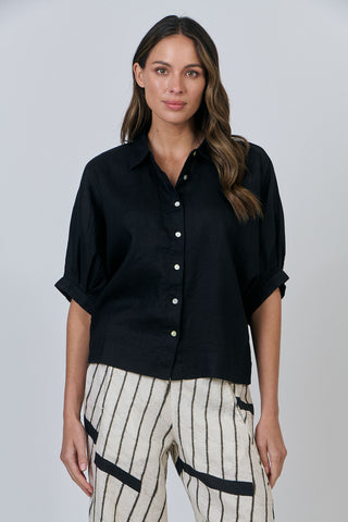 Naturals Shirt 3/4 - Black 471 [sz:small]