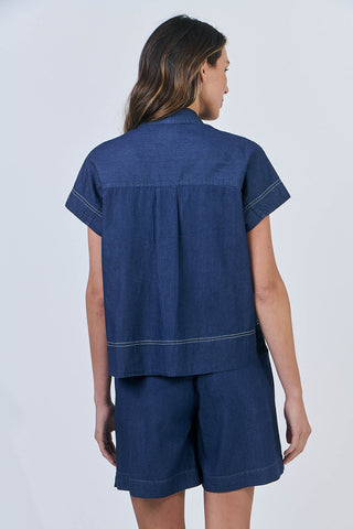 Naturals Shirt Ss - Chambray 533 [sz:small]