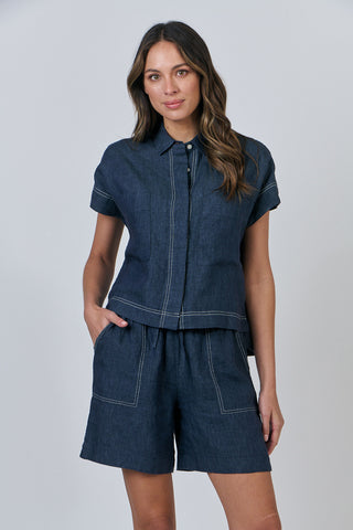 Naturals Shirt Ss - Poseidon 533 [sz:small]