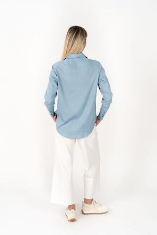 Humidity Shirt The Chambray - Mid Blue [sz:xs/sml]