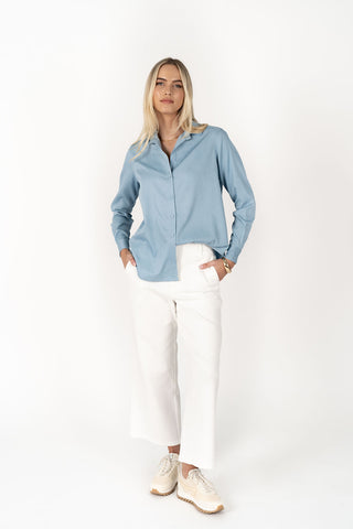 Humidity Shirt The Chambray - Mid Blue [sz:xs/sml]