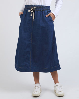 Elm Skirt Greta -  Dark Blue Wash [sz:size 10]