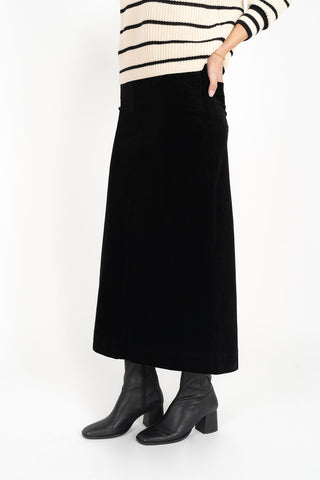 Humidity Skirt Billie Cord - Midnight [sz:size 10]
