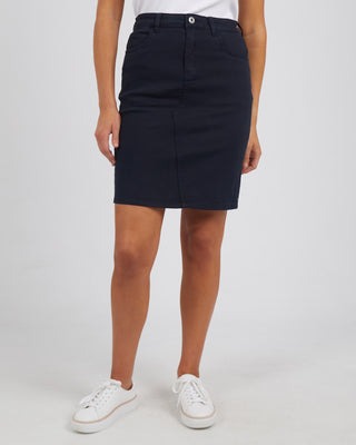Elm Denim Skirt Belle Washed Black [sz:size 8]