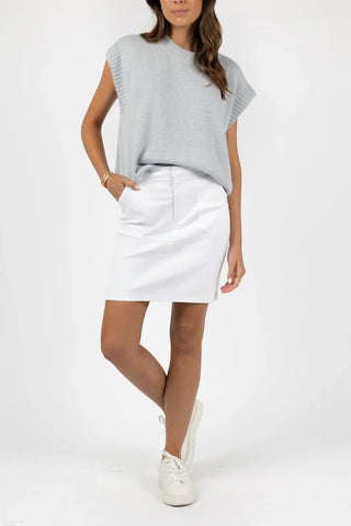 Foil Skirt Gigi White [sz:size 8]