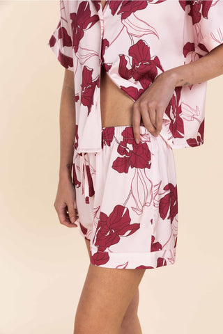 Gingerlilly Freya Pink - Silky Satin Short Set [sz:small]