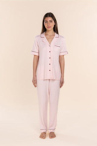 Gingerlilly Pj Long Jenna Pink - Bamboo [sz:small]