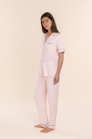 Gingerlilly Pj Long Jenna Pink - Bamboo [sz:small]