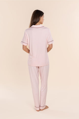 Gingerlilly Pj Long Jenna Pink - Bamboo [sz:small]