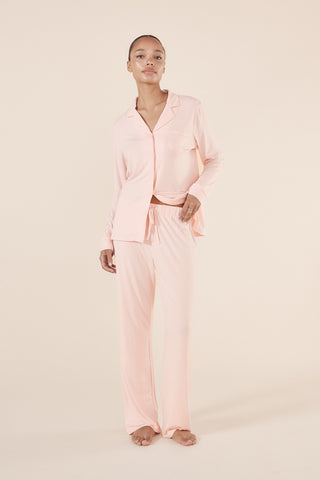 Gingerlilly Tessa Bamboo Long Pj Set - Pink [sz:xs]