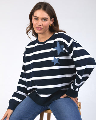 Elm Crew Galaxy - Navy & White Stripe [sz:size 10]