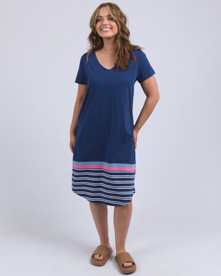 Elm Tee Dress Sylvia  - Blue Depths [sz:size 10]