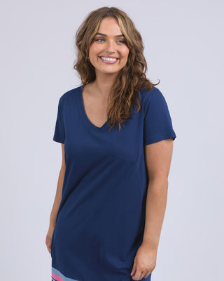 Elm Tee Dress Sylvia  - Blue Depths [sz:size 10]
