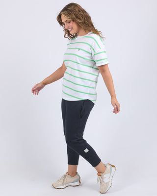 Elm Tee Halli Stripe - Spring Green [sz:size 10]