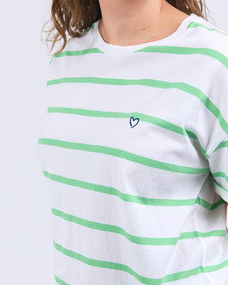 Elm Tee Halli Stripe - Spring Green [sz:size 10]