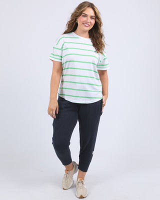 Elm Tee Halli Stripe - Spring Green [sz:size 10]