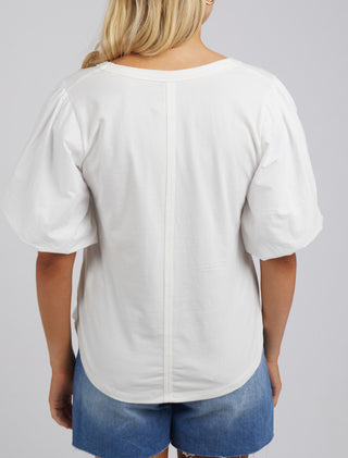 Elm Tee Ss Joy White - Pink Poppies 