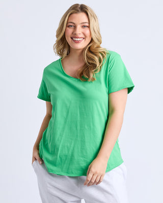 Elm Tee Pima Vee - Spring Green [sz:size 12]