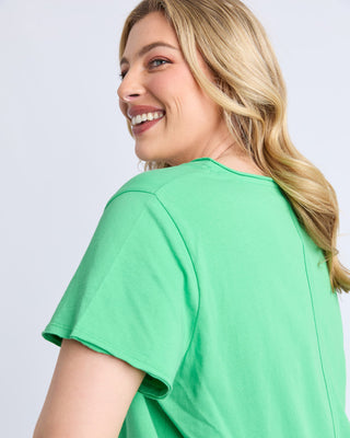 Elm Tee Pima Vee - Spring Green [sz:size 12]