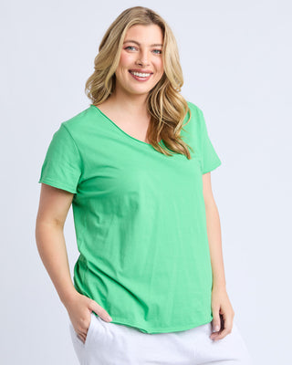 Elm Tee Pima Vee - Spring Green [sz:size 12]