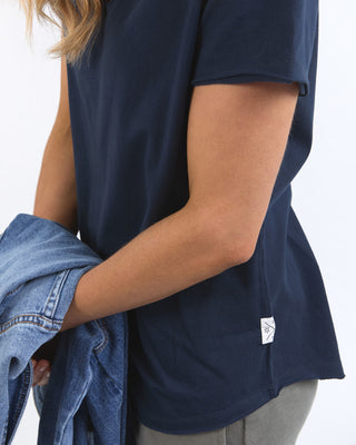 Elm Tee Pima Vee  - Navy [sz:size 6]