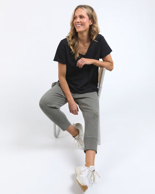 Elm Tee Pima Vee  - Black [sz:size 8]