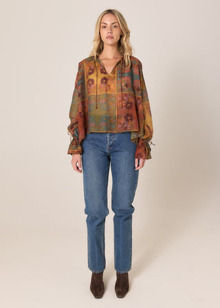 Fate & Becker Top Bohemian - Nouveau Floral Green [sz:size 10]