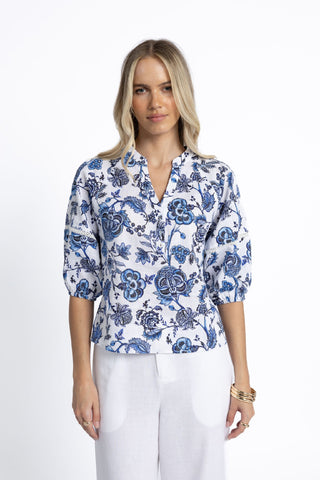 Humidity Blouse Rosa - Le Jardin Print [sz:small]