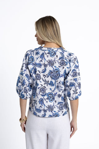 Humidity Blouse Rosa - Le Jardin Print [sz:small]