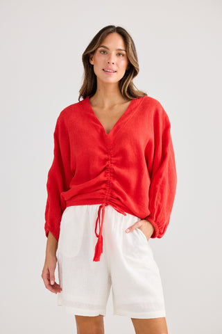 Holiday Top Happy Hour - Red [sz:small / Medium]