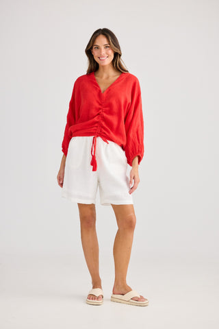 Holiday Top Happy Hour - Red [sz:small / Medium]
