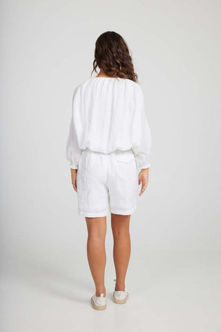 Holiday Top Seaside White [sz:small / Medium]