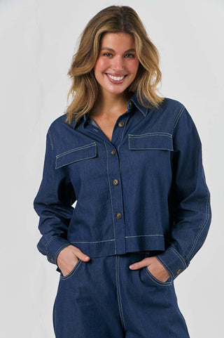 Naturals Cropped Jacket 559 Denim [sz:sml]