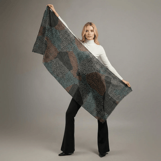 Scarfco Ellen Wool Scarf | Pink Poppies