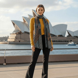 Scarfco Ellen Wool Scarf | Pink Poppies