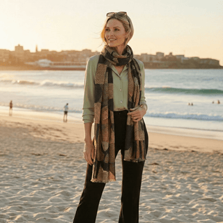 Scarfco Frances Wool Scarf | Pink Poppies