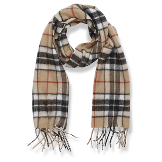 Scarfco Merino Check - Camel Scarf | Pink Poppies