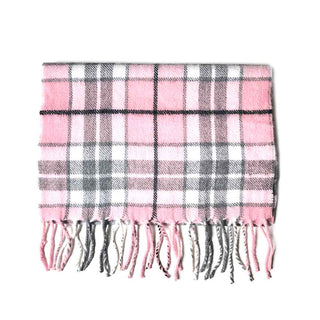 Scarfco Merino Check - Pink Scarf | Pink Poppies