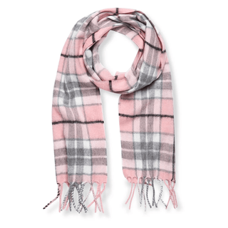 Scarfco Merino Check - Pink Scarf | Pink Poppies