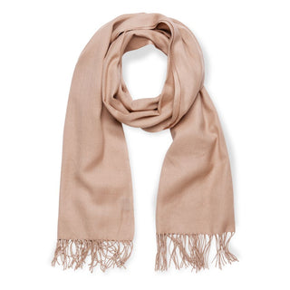 Scarfco Merino Plain - Camel Scarf | Pink Poppies