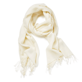 Scarfco Merino Plain - Cream Scarf | Pink Poppies